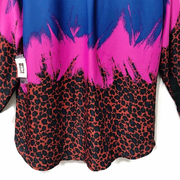 ANNE KLEIN | Multicolour Long Sleeve Blouse | Size 16 - Picture 10 of 16